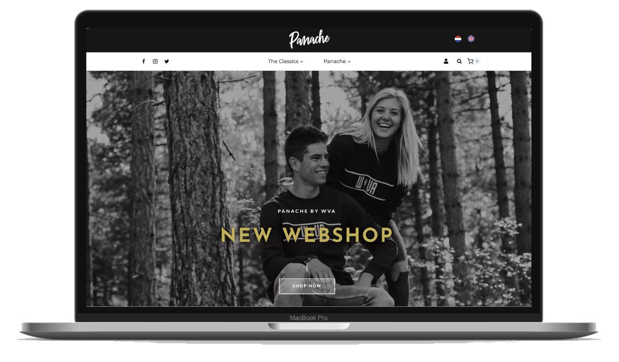 printscreen website Panache by WVA