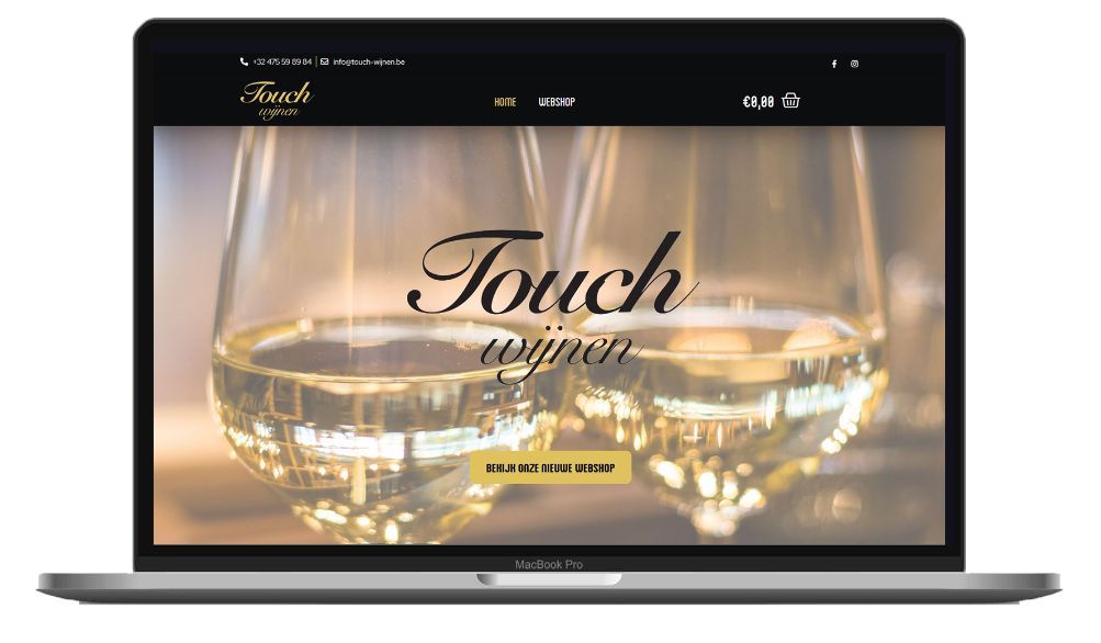 printscreen webshop Touch-wijnen
